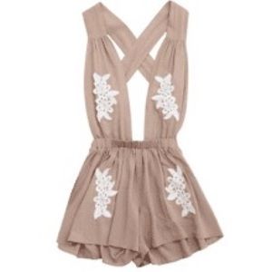 Open back floral romper